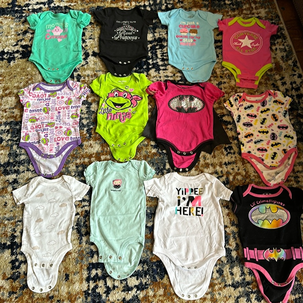 All size 0-3 short sleeve onesies